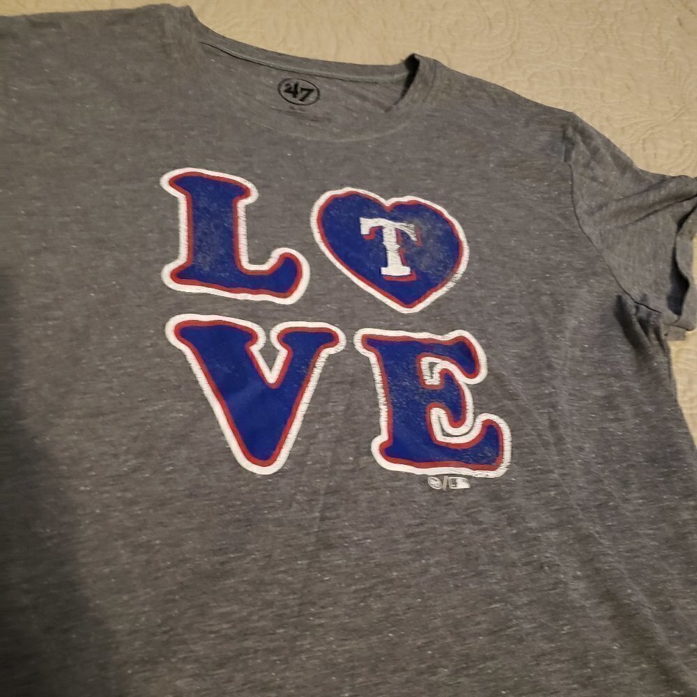 WOMEN'S Texas Rangers LOVE shirt by 47.